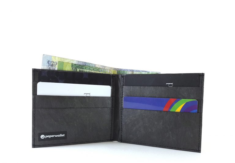 Black Tyvek® Flat Wallet