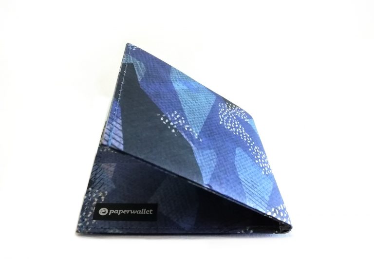 Blue Camo Tyvek® Flat Wallet W/RFID