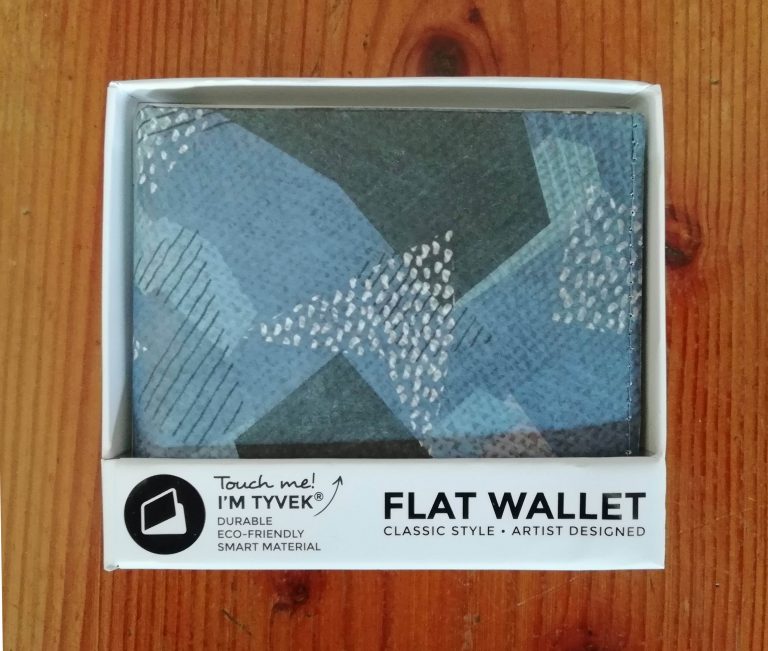 Blue Camo Tyvek® Flat Wallet W/RFID