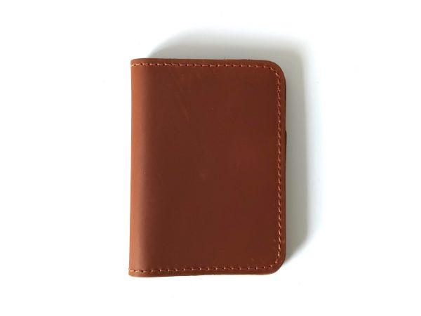 Light Brown / Tan Leather Card Holder Wallet
