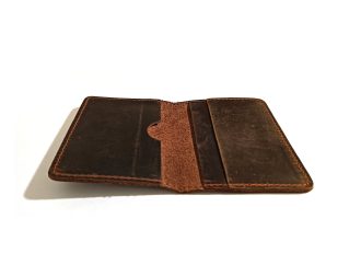 Dark Brown Leather Card Wallet DESIGN 1
