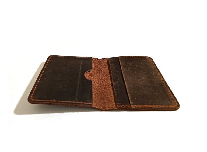 Dark Brown Leather Card Wallet DESIGN 1