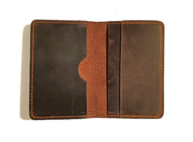 Dark Brown Leather Card Wallet DESIGN 1