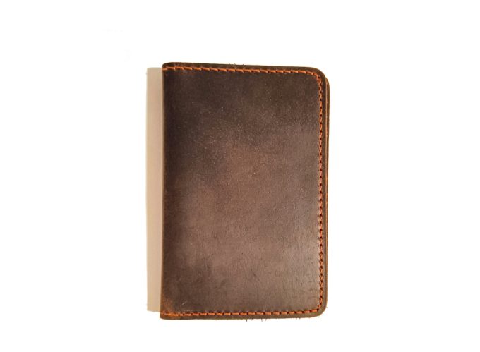 Dark Brown Leather Card Wallet