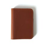 Tan Leather Card Holder Wallet